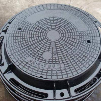 China Road equipment. L Municipal construction heavy duty cast iron handle manhole cover frame 1000x1000 for sale