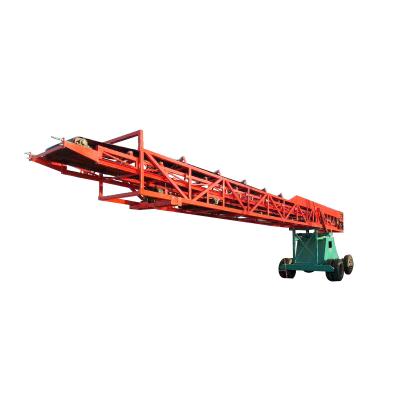 China Heat Resistant Automatic Walking Hydraulic Lifting Telescopic Conveyor Belt 30kw Belt Grain Conveyor for sale