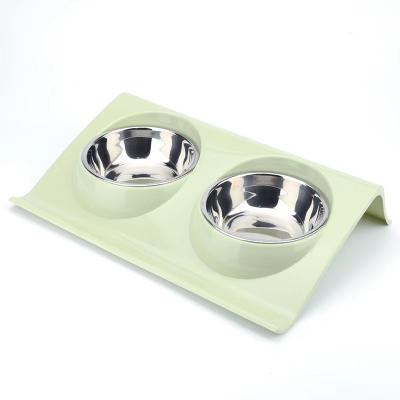 China Sustainable Wholesale Travel Outdoor Pet Bowl Luxury Stainless Steel Pet Bowl for sale