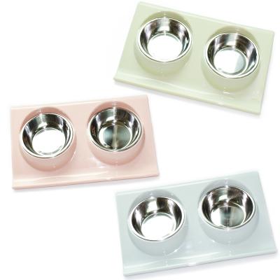 China Sustainable Wholesale Travel Outdoor Pet Bowl Luxury Stainless Steel Pet Bowl for sale