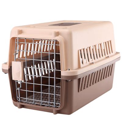 China Sustainable Dog Supplies Double Door Kennel Pet Travel Cage Portable Plastic Pet Cages , Carriers for sale