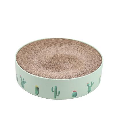 China High Quality Viable Cat House Round Scratcher Recyclable Pet Toys Wrinkled Cat Scratcher for sale