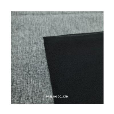 China Waterproof cationic polyester 4 way stretch fleece bonded 3 in 1 melenge for coat jacket blazer for sale