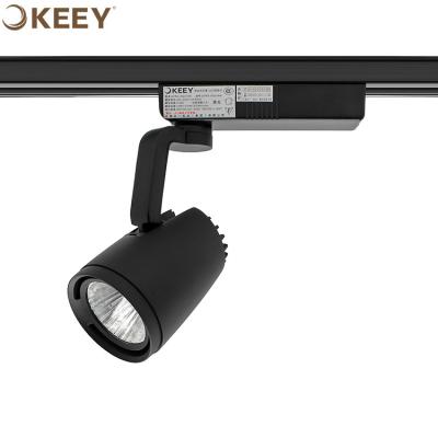 China 2020 hot sale 10w hotel keey black 3 wire led track light special design omnidirectional adjustable track led light DG314 for sale