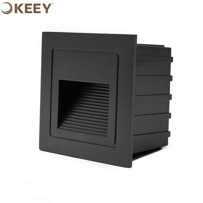 China 2020 New Arrival New Keey Style Stair Step Led Light IP44 Square Wall Stair Step Light Graphite L3149 for sale