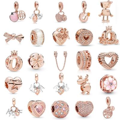 China TRENDY Mixed Rose Gold Charms Volume Rose Gold Charms For Jewelry Making for sale