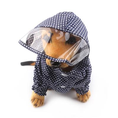 China Durable Portable Classic Dot Pattern Dog Rain Coat Dog Pet Raincoat for sale