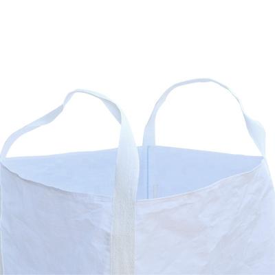 China Breathable Jumbo Bag Big Bags Scrap Pp 500 1000kgs Top White Skirt Cross Flat Color Printing Feature Weight Bottom Loop Safety Material for sale