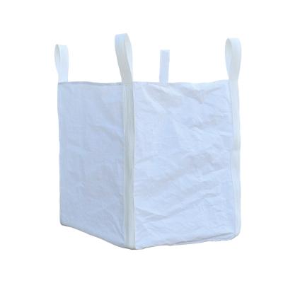 China Breathable White jumbo ton bag 1 ton 1.5 ton container bag for garbage sand cement FIBC BAG for sale