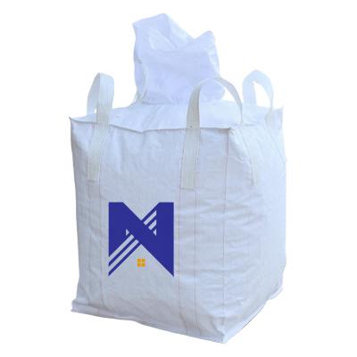 China Breathable Jumbo Bag of Filling Spout and Flat Bottom for Heavy Packing PP Bulk Bag FIBC Hougo HG0004 for sale