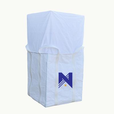 China Breathable Fibc bag making industrial/agricultural jumbo bag one ton trash big bag for sale