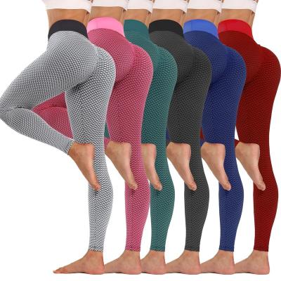 China Breathable Yoga Pants Women Honeycomb Sports Lift High Waist Seamless Yoga Butt Legging Plus Size Yoga Pants Fitness Clothing for sale