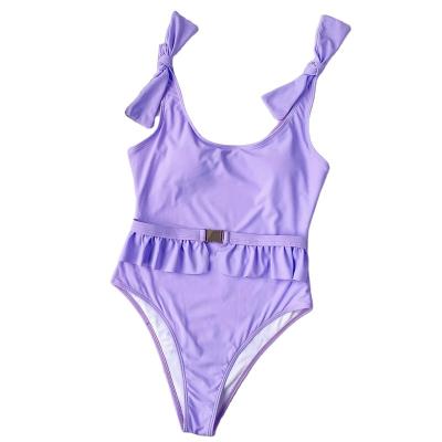 China Plus Size Women One Piece Swimsuit High Cut Tummy Control Bathing Suit Low Back Swimwear for sale