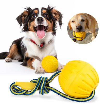 China 7cm 9cm Foam Dog Balls EVA Floating Pet Chew Toys Yellow Purple Customized for sale