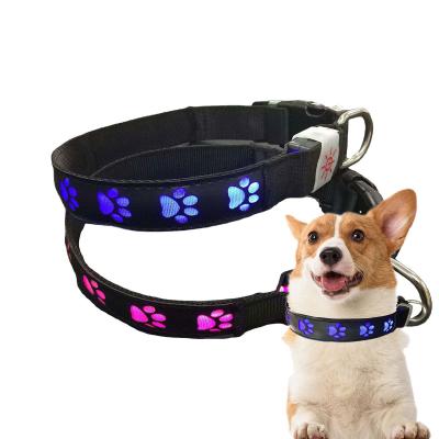 China All Season LED Flashing Dog Collar Small Medium Large Illuminated Dog Collar for sale