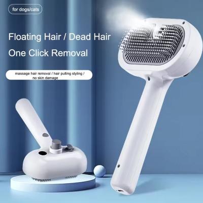 China Pet Steam Brush Cleaning Hair Massage Brush Self Cat Clean Dog Spray Hair Removal Comb for sale