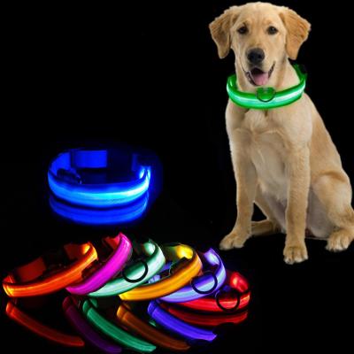 China Colarinho de cão LED à prova d'água Flashing Light Up Night Walking Ajustável USB recarregável à venda