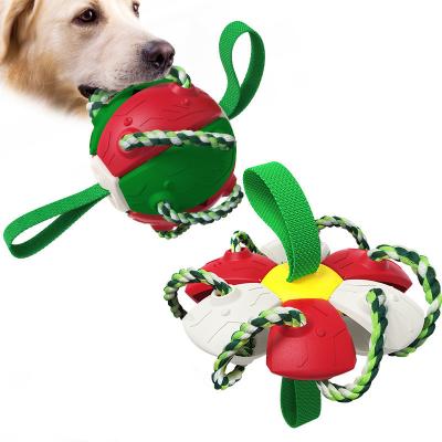 China Beißbeständiges Training Hundefreundlicher Fußball Outdoor Hundefußball Mit Tabs zu verkaufen