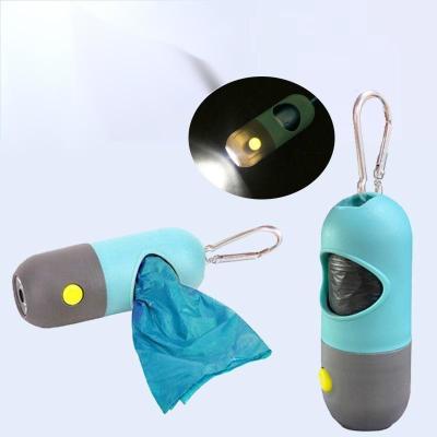 China Plastic Biodegradable Dog Poop Bags LED Flashlight Dog Waste Bags for sale