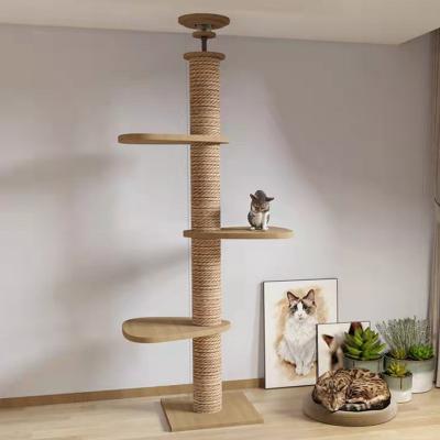 China Pet House  Floor-to-ceiling Cat Tree Condo Furniture Scratch Post Interactive Play for sale