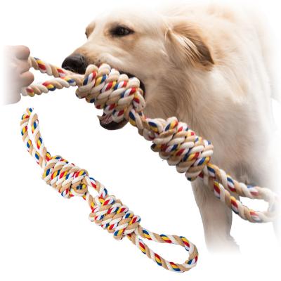 Chine Jouet pour chien, coton, corde, corde dure, couleur mixte, amusant et durable pour animaux de compagnie actifs à vendre