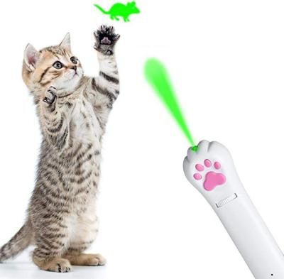 China Sustainable ABS Cat Laser Toy White USB Charging Laser Pointer Cat Toy for sale