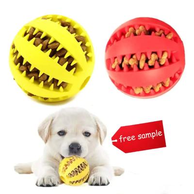 China Red Rubber Interactive Pet Ball Pet Chew Toys 6cm 7cm Unbreakable Dog Ball for sale