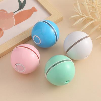 China Pet Cat Toy BallBlue USB Smart LED Light Rechargeable Interactive Automatic Rolling for sale