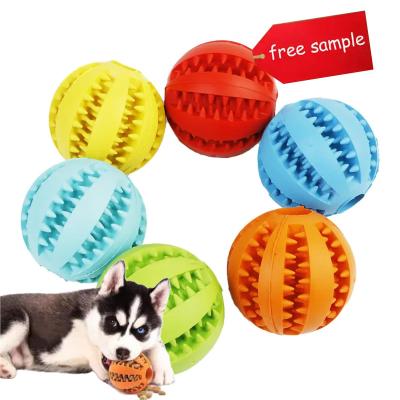 China Rubber TPR 5cm Interactive Dog Ball Toys Indestructible Dog Ball Blue Orange Yellow for sale