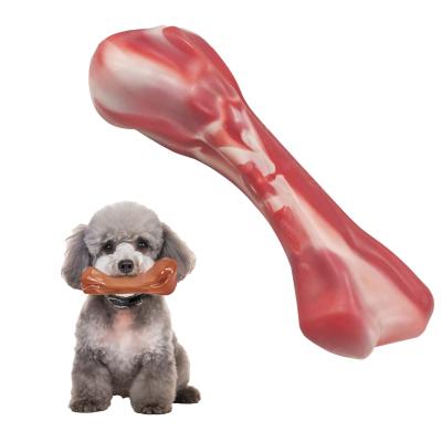 China Indestructible TPR Dog Chew Toy Eco-Friendly Grinding Teeth Toy for Aggressive Dogs Soft Natural Rubber Bone for sale