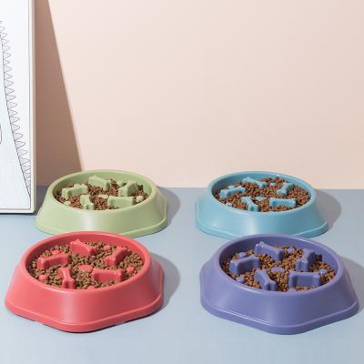 China Pet Dog Bowl Plastic Anti Choking Slow Feeding LCD Display  Alimentador De Mascota for sale