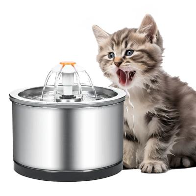 China Pet Water Fountain 2.5L Volume Stainless Steel Material No Time Setting Nozzles Included for sale