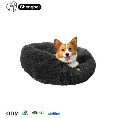 China Cat Bed Multiple Colour Waterproof Washable Soft Comfortable Custom RoundFluffy for sale