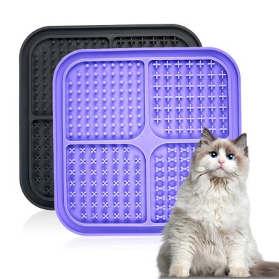 China Pet Bowls Silicone Slow Feeder LCD Display DogLicking Mat Dog Lick Pad Interactive for sale