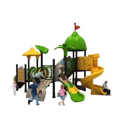 China 4-12 Side Best Design Kids Outdoor Playground Equipment Slide Small And Play House Toy Playground for sale