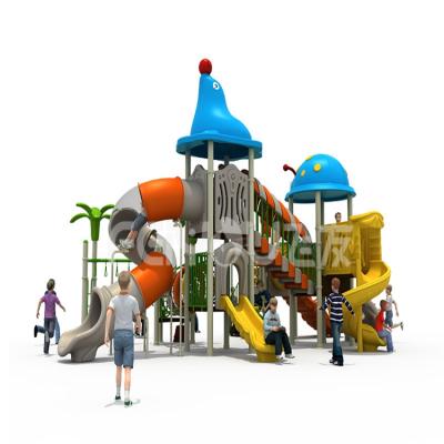 China Best Selling Plastic Playground Garden School Kids Slide Kids Outdoor Playground For Amusement Park Anti-fading Toys With TUV Certificates for sale