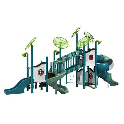 China Plastic Playground Outside Equipment For Kids Eco-friendly Outdoor Plastic Playground Slide Play Amusement Park Game And School Slide for sale