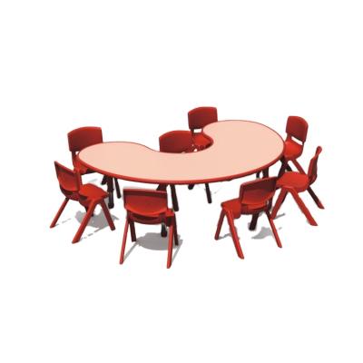 China LLDPE Kids Desk and Anti-UV Plastic Chair, Kindergarten Classroom Furniture Set for sale