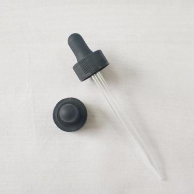 China Child safe 22mm glass dropper for 4oz Boston bottle for sale