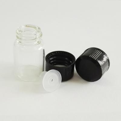 China Personal Care 2ml Tubular Flint Glass Vial With Octagonal Lid And Foam Liner for sale