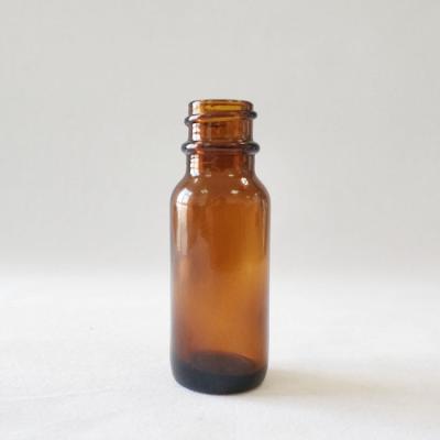 China Personal Care Boston Round Bottle 0.5oz Glass Amber Bottle for sale