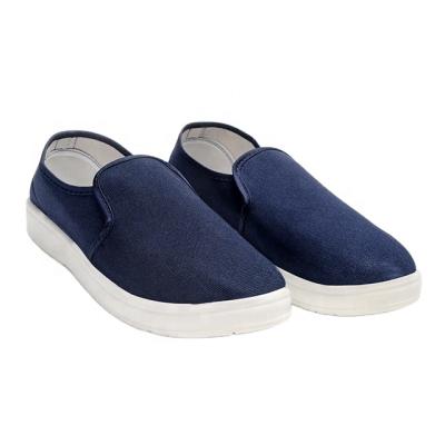 China Anti Static Dark Blue Anti Slip PU ESD Sole Cleanroom Work Shoes For Workplace Or Lab for sale