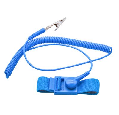 China Wholesale Cleanroom Type Blue Color ESD Antistatic Wrist Strap For Cleanroom for sale