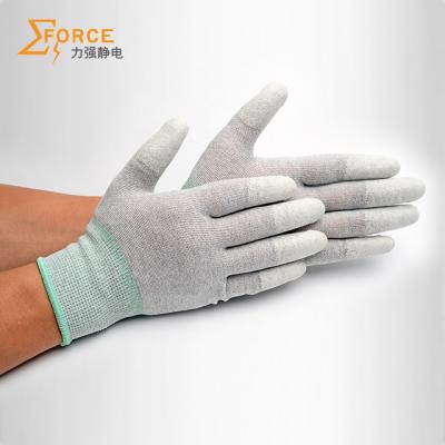 China Electronic Industry PU Coating ESD Top Fit Glove for sale