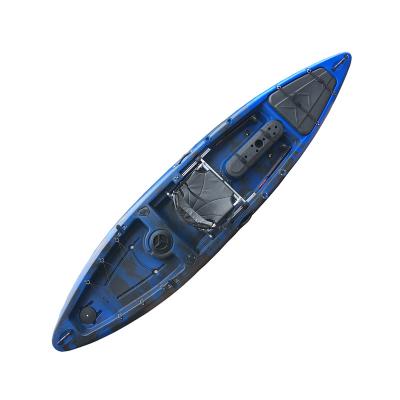 China Fishing canoe good quality LLDPE single sit on top pedal control customized logo outddoors fishing kayak for sale