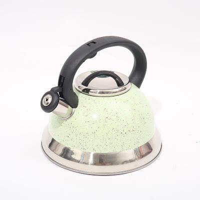 China Sustainable Stainless Steel 2.5 3.0L Teapot Hot Water Coffee Pot Fashionable Whistling Kettle For Stove Top for sale