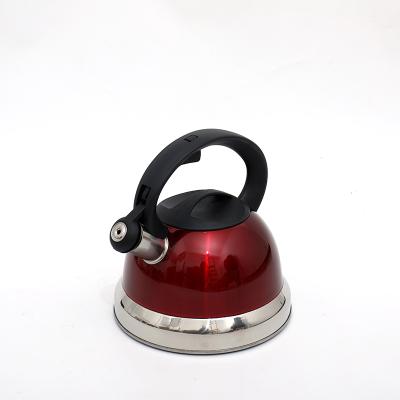 China Amzon Colourfull High Quality Viable Red Blue Red Hot Water Kettles Stainless Steel Whistling Kettles With Handle for sale