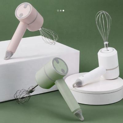 China Automatic Electric Handheld Mixer Mini Beater Ejector Button Cordless Eggbeater Butter for Hand Mixer Eggs Hand Cooking Mixer for sale