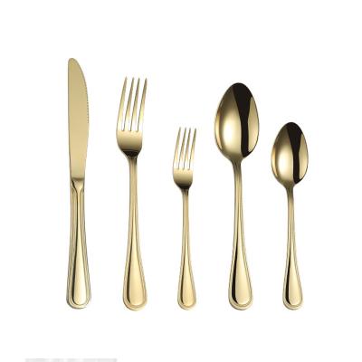 China Sustainable Tableware Flatware Gold Silver Plated Dessert Spoon Tea Coffee Stainless Steel Cutlery for sale