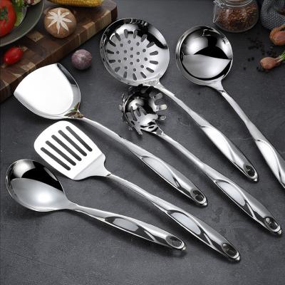 China Viable Kitchenware Set Stainless Steel Kitchen Cook Tools Utensils Set Pasta Server Pocket Skimmer for sale